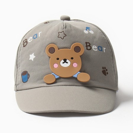 Baby Minaku cap "Bear", green color, size 48-50-1
