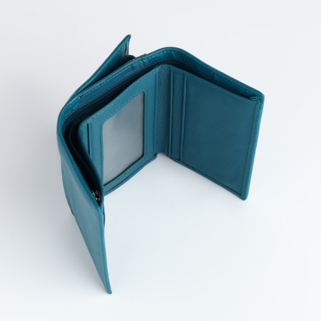 Women's wallet on a magnet, sea wave color-4