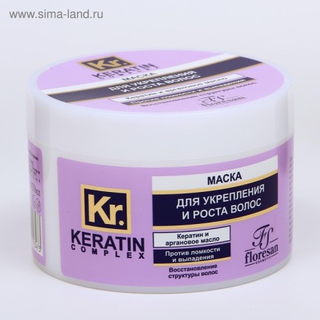 Mask for strengthening and hair growth Floresan "Keratin", 450 ml-4