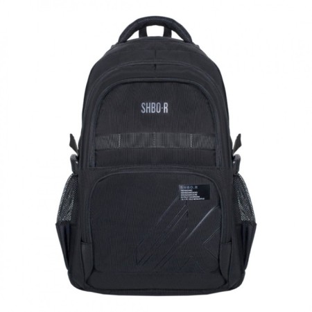 Youth backpack 48 x 32 x 18 cm, ergonomic back, Merlin, XS9233 Black