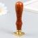 Printing for wax with a wooden handle "openwork flower" 9x2.2x2.2 cm