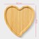 District for serving the share of Striata Heart, 19.5 × 19.5 × 1.3 cm, bamboo