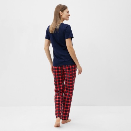 Homemade female set (T -shirt/pants), blue color, size 48-3