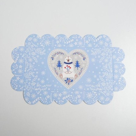 Box for confectionery with PVC cover “Snow time”, 10.5 x 21 x 3 cm, New Year-3