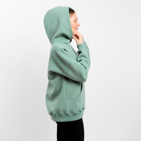 Huds with a hood is launched, olive color, size 46-4