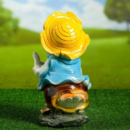 Garden figure "Duck with a pickle" 30cm-5