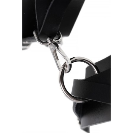 Handcuffs Pecado BDSM, 2 cross straps, original coupling, genuine leather-5
