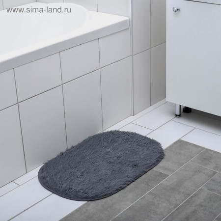 Bath and toilet rug “fluffy”, 40 × 56 cm, smoky color-6