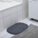 Bath and toilet rug “fluffy”, 40 × 56 cm, smoky color