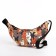 Youth bag with zipper, colorful/brown color