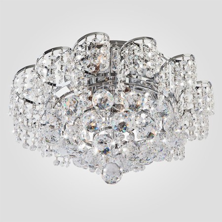 Chandelier Charm 6x60W E27, chrome 39x39x16 cm-2