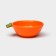 Ceramic "Orange" plate, deep, orange, 14 cm, 1 variety, Iran