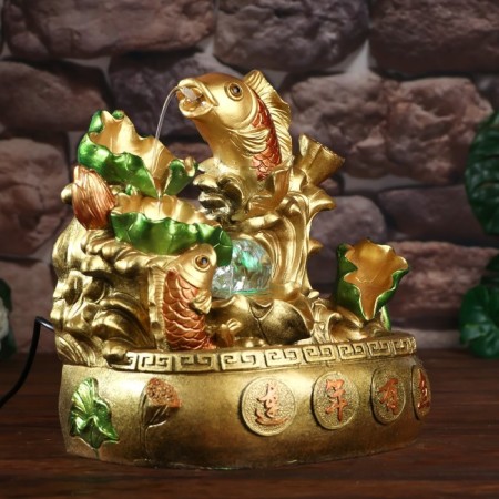 The desktop fountain from the network, the backlight "Golden Karpa" 31x29.5x20 cm-1