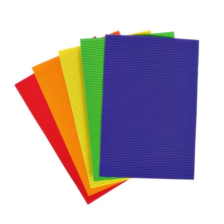Cardboard color corrugated A4, 5 sheets, 5 colors "Kalyak-Malyak"-1