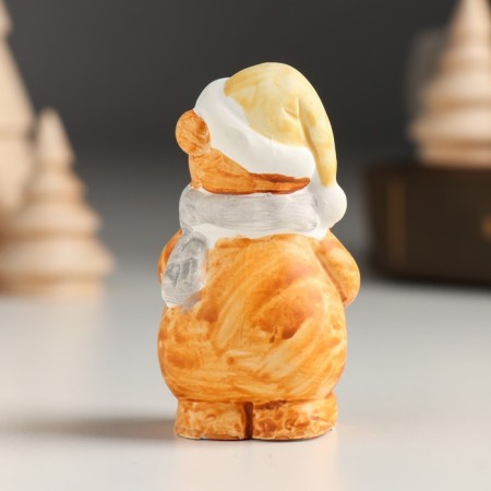 Souvenir Ceramics "Bear with a star, in the cap and scarf" 3x3x6.2 cm-2
