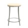 Stool "ultra" with a ring, silver metallic/milk