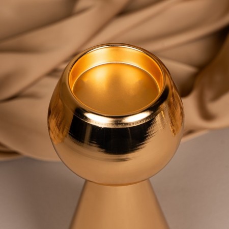 Summary Metal for 1 candle "Hyacinth", color gold 8 x 8 x 19 cm-13