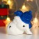 Souvenir Ceramics Light "Snowmen, blue caps and scarves" 10x12x8 cm