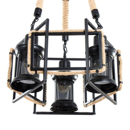 Caus -chandelier "MADILAL" 3HE27 Black 40x42x64cm Bayerlux-1