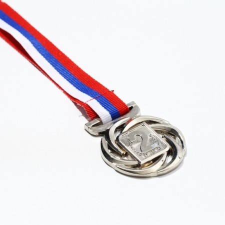 Prize medal 192 diam 4 cm. 2 place. Color ser. With a ribbon-2