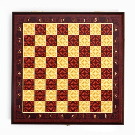 Wooden chess "Dark red classic", 30 x 30 cm, board game, King H-8 cm-4