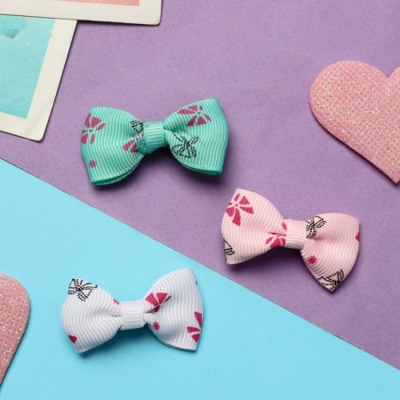 Hair clamp "Bow" bow, 4.5 cm, mix-1