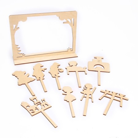 The shadow theater based on the Russian folk tale "Three Bears"-2