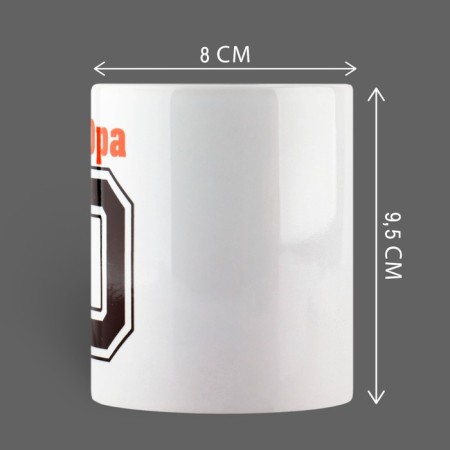 Ceramic mug "Yura", 320 ml, white color-1