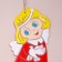 Panel "Angel with a dove", 18x8 cm, Mayolik