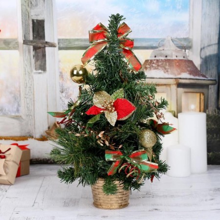 Christmas tree decor "New Year leaves" 40 cm-1