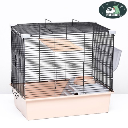 Cage for chinchilla "Pijon" No. 19, collapsible, 58 x 40 x 49, beige
