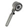 Shower watering can Zein Z3550, D = 80 mm, 3 modes, with massage cloves, button "Stop", graphite