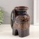 Ceramics candlestick on 1 candle "Elephant. Ethnic patterns" Brown 10x14.5x18 cm