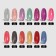 Gel nail polish "Shining Star", reflective, 3-phase, 8ml, LED/UV, lingonberry color (034)