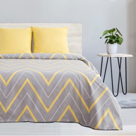 Bed linen Ethel 2 joint venture "Yellow-gray zigzags" 175x215, 200x220, 70x70-2 pcs-2