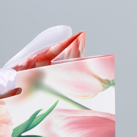Gift package with a ribbon, packaging, “bloom with happiness”, 13 x 23 x 7 cm-3
