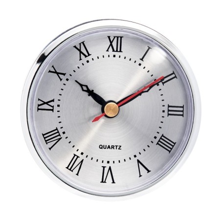 Quartz clock, D-9 cm, 1AA, smooth move, silver-2