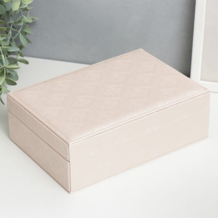 Casket to the leatherette for jewelry "Damascus" Cream 7.5x22x15 cm-4