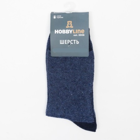 Men's socks, dark blue color, rr 43-46-3