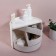 Organizer for storage, rotating, 3 sections, 27 × 15 cm, white color