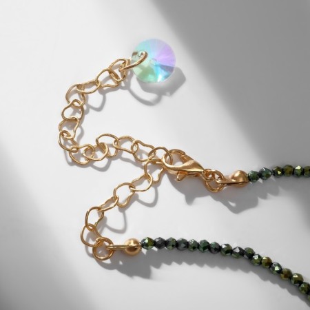 Koker Shar # 2 faceted "spinel", green color, 35.7cm with an extension cord 7cm-1