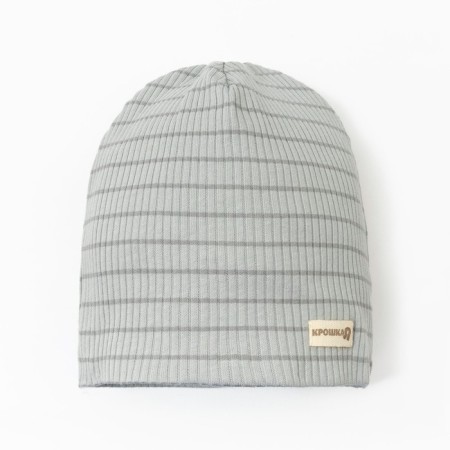 Baby cap, I am Basic Line, p. 44, strip gray