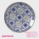 Plate Ceramic Dailayna "Dyra", D = 22 cm, blue color
