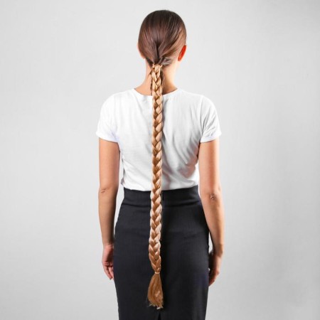 Braid on the elastic band "blonde", length 70 cm-2