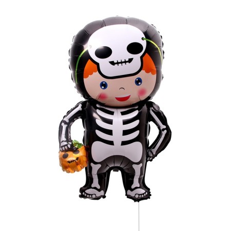 Foil ball 35 "Boy in a skeleton costume"