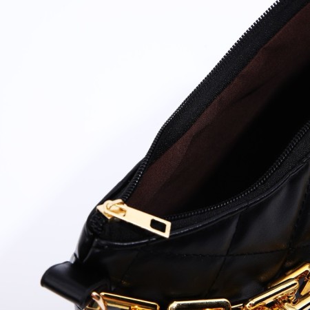 Bag Cross-Bodi with a zipper, black color-6