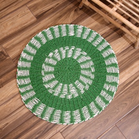 Wicker rug round 80 cm-1