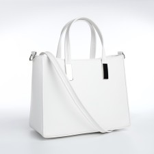 Female bag Textura, tout average size, white color