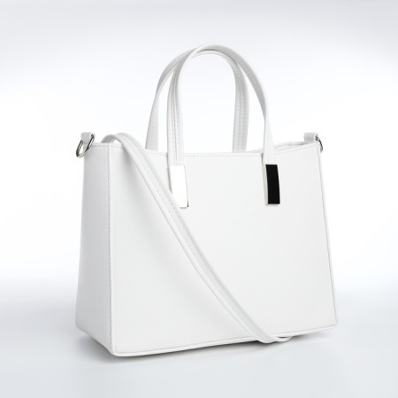 Female bag Textura, tout average size, white color