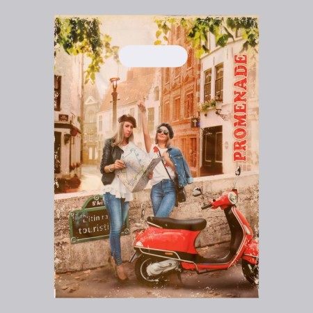 Polyethylene package "Walk" with a cut pen, 50 μm, 30 x 40 cm-1